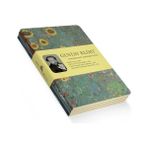Portraits And Landscapes Series - A5, Gustav Klimt 4'lü Defter Seti Iı, Çizgisiz, Toplam 256 Sayfa, Her Biri 64 Sayfa, Tel Dikiş, Esnek Kapak, Oval Kenar, Tuval Doku, 60 Gram, Sarı Krem Renk - 41 Delft Blue