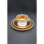 Porzellan Harmonie Vintage Çay Fincanı 3 Parça 210 ml Doğu Alman Yapımı - Beyaz - Kırmızı - Sarı