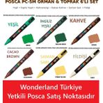 Posca Pc-5m 6’lı Kalem Seti - Orman ve Toprak Tonları