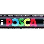 Posca PC-5M Siyah Renkli Boya İşaretleyici Kalemler 2,5 mm Orta Mermi Uçlu Uç Her Yüzeye Yazar Metal Cam Ahşap Kumaş Plastik Taş (1'li Paket)
