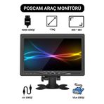 POSCAM 7 İnç Hd Araç İçi Monitör HDMI VGA AV Girişli