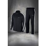 POSEIDON STORM Büyük Beden Erkek Siyah Özel Supra Penye Rahat Konforlu Kesim Eşofman Takımı 4XL-10XL