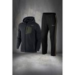 Poseidon Storm Büyük Beden Erkek Siyah Supra Penye Kumaş Rahat Önü Cep Detaylı Eşofman Takımı (4xl- 10XL) - 7XL