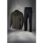 POSEIDON STORM Erkek Haki Yeni Supra Penye Yürüyüş Antrenman Fitness Eşofman Seti S-3XL