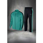 POSEIDON STORM Erkek Su Yeşili Yeni Supra Penye Yürüyüş Antrenman Fitness Eşofman Seti S-3XL