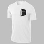 Poseidon Storm Yeni Seri Erkek Beyaz Dri-Fit Kumaş Baskısız Bisiklet Yaka Kısa Kol T-Shirt S-3xl - 2XL