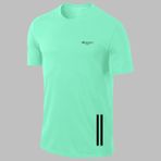 Poseidon Storm Yeni Seri Erkek Su Yeşili Dri Kumaş Bisiklet Yaka Sporcu Günlük T-Shirt S-3xl