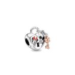 Poseidons Jewellery Disney Mickey Mouse Ve Minnie Anahtar Kilit Charm S925 Ayar