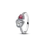 Poseidons Jewellery Hale Kalpler Yüzük Dualheart- İkili Kalp Taşlı S925 Ayar Sonsuzluk Yüzük