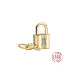 Poseidons Jewellery Kilit Ve Anahtar Sallantılı Gold Charm