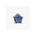 Poseidons Jewellery Mavi Renk Zirkon Taşlı S925 İddialı Pavé Yıldız Charm