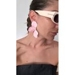 Poseidons Jewellery Poseidons Jewellery Pembe Çiçek Formlu Büyük Küpe - Zara İlhamlı”