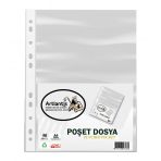 Poset Dosya 100 Lu A-4 Seffaf Foy Dosya 1 Paket Artlantis Ofis Okul Kenari Delikli Poset Dosya 1 Paket