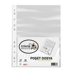 Poşet Dosya 25 Li A-4 Şeffaf Föy Dosya 1 Paket Artlantis Ofis Oku
