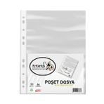 Poşet Dosya 50 Li A-4 Şeffaf Föy Dosya 1 Paket Artlantis Ofis Okul Kenarı Delikli Poşet Dosya 1 Paket