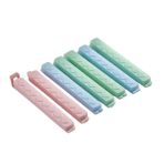 Poşet Klipsi 10 cm – Gıda Poşeti Kapatma Mandalı, 6 Adet Çok Amaçlı Plastik Klips, Mutfak ve Saklama için (Renkli Set)