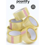 Poşetify 45Mm X 100 Metre Koli Bandı | Güçlü Yapışkanlı Şeffaf Paketleme Bandı | 12’Li Set