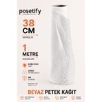 POŞETİFY Beyaz Petek Dolgu Ambalaj Kağıdı 38Cm X 1MT | Hediye Paketleme ve Koruyucu Dolgu Kağıdı Premium