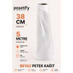 POŞETİFY Beyaz Petek Dolgu Ambalaj Kağıdı 38Cm X 5MT | Hediye Paketleme ve Koruyucu Dolgu Kağıdı Premium
