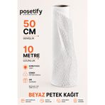 POŞETİFY Beyaz Petek Dolgu Ambalaj Kağıdı 50Cm X 10MT | Hediye Paketleme ve Koruyucu Dolgu Kağıdı Premium
