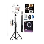 post alley Ring Light Bt Kumandalı Adaptörlü Youtuber Tiktok Çekim Tripod Makyaj Işığı 10"inç 2.1 Mt Tripod