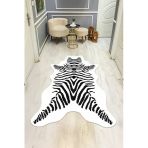 Post Desenli Lazer Kesim Dijital Baskı Kaymaz Taban Halı H0453 Renkli 200 X 300