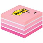 Post-it 76x76 mm 450 Yaprak Pembe Tonları Yapışkanlı Küp Not Kağıdı