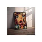 Posterist Dekoratif Çerçevesiz Poster Pop Art Çizgi Roman Çerçevesiz Tablo