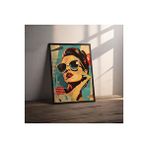 Posterist Dekoratif Çerçevesiz Poster Pop Art Kadın Çerçevesiz Tablo