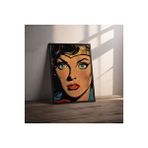 Posterist Dekoratif Çerçevesiz Poster Pop Art Taçlı Kadın Çerçevesiz Tablo