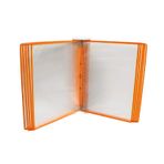 Posterli Sayfa Çevirme Standı, A4 Duvar - 10 Sayfalık Flip Dosyalık Turuncu 23x33x10 cm