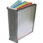 Posterli Sayfa Çevirme Standı, A4 Duvar Belge Tutucu 10 Panel Çok Renkli Masa Referans Flip Kitap Ekranı(Multi-colored)