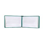Posterli Sayfa Çevirme Standı, Duvar A3 Poster Flip Kitap Sergisi, Çok Renkli, 10 Cepli(Green)