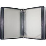 Posterli Sayfa Çevirme Standı, Duvar Çevirmeli Klasör, 10 Sayfa, A3 A4, Çok Renkli, 28,74x17,72 inç(Black)