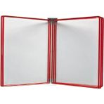 Posterli Sayfa Çevirme Standı, Duvar Çevirmeli Klasör A3 A4 5 Sayfa Çok Renkli 26,77x17,72 inç(Red)