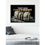 Postermanya Bag, Para Dolu Çanta,Dolar, Zenginlik Motivasyon Çerçeveli Tablo,Çerçeveli Poster,Ofis,Çalışma Odası