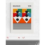 Postermanya Bauhaus 1919, Renkli Bloklar, Minimalist Sanatsal Poster - Afiş - Dekoratif Duvar Poster
