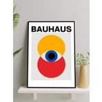 Postermanya Bauhaus Eye, Göz, Bauhaus Sanatı Sanatsal Çerçeveli Tablo - Çerçeveli Poster