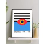 Postermanya Bauhaus, Eye, Göz, Soyut Sanat Sanatsal Çerçeveli Tablo - Çerçeveli Poster