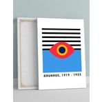 Postermanya Bauhaus, Eye, Göz, Soyut Sanat Sanatsal Kanvas Tablo - Tuval Tablo