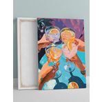 Postermanya Cheers, Dostlarla Şerefe Pop Art Mutfak Kanvas Tablo - Tuval Tablo