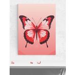 Postermanya Crimson Wings, Kelebek Kızıl Kanatlar Dijital Sanat Poster - Afiş - Dekoratif Duvar Poster
