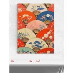 Postermanya Fan Flora, Yelpaze Çiçekleri, Japon Sanatı Sanatsal Poster - Afiş - Dekorasyon