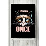 Postermanya Huysuz Kedi Eğlenceli Mizahi 30x40 cm Poster