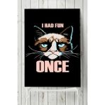 Postermanya Huysuz Kedi Eğlenceli Mizahi 90x130 cm Poster