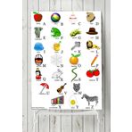 Postermanya Ingilizce Alfabe Eğitim 40x60 cm Poster