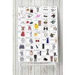 Postermanya Ingilizce Kıyafetler Eğitim 70x100 cm Poster