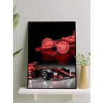 Postermanya Kırmızı Çizgi Sürüşü, Formula 1 Motivasyon Çerçeveli Tablo, Çerçeveli Poster, Ofis,Çalışma Odası