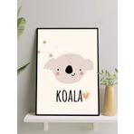 Postermanya Koala Aşkı Bebek Odası Çerçeveli Tablo, Kreş Çocuk Odası Çerçeveli Duvar Dekoru, Yenidoğan Hediye