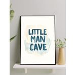Postermanya Little Cave Erkek Bebek Odası Çerçeveli Tablo,Kreş Çocuk Odası Çerçeveli Duvar Dekoru, Yenidoğan